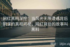 网红黑料深挖：当风光无限遭遇背后阴谋的真相揭秘，网红背后的故事叫黑料