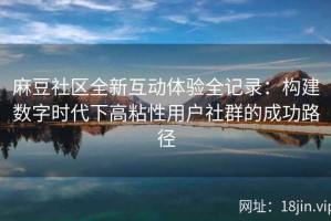 麻豆社区全新互动体验全记录：构建数字时代下高粘性用户社群的成功路径