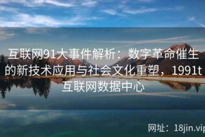 互联网91大事件解析：数字革命催生的新技术应用与社会文化重塑，1991t互联网数据中心