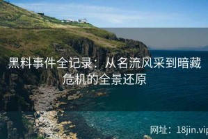 黑料事件全记录：从名流风采到暗藏危机的全景还原