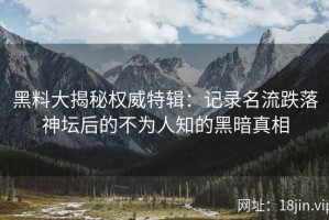 黑料大揭秘权威特辑：记录名流跌落神坛后的不为人知的黑暗真相