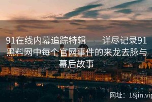 91在线内幕追踪特辑——详尽记录91黑料网中每个官网事件的来龙去脉与幕后故事