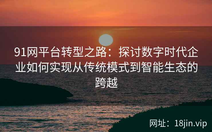 91网平台转型之路：探讨数字时代企业如何实现从传统模式到智能生态的跨越