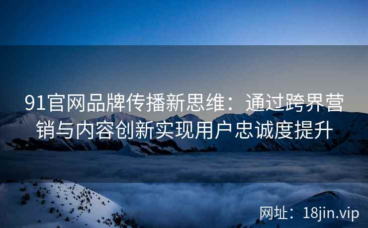 91官网品牌传播新思维：通过跨界营销与内容创新实现用户忠诚度提升
