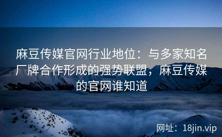 麻豆传媒官网行业地位：与多家知名厂牌合作形成的强势联盟，麻豆传媒的官网谁知道