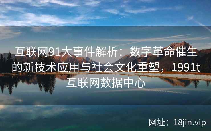 互联网91大事件解析：数字革命催生的新技术应用与社会文化重塑，1991t互联网数据中心